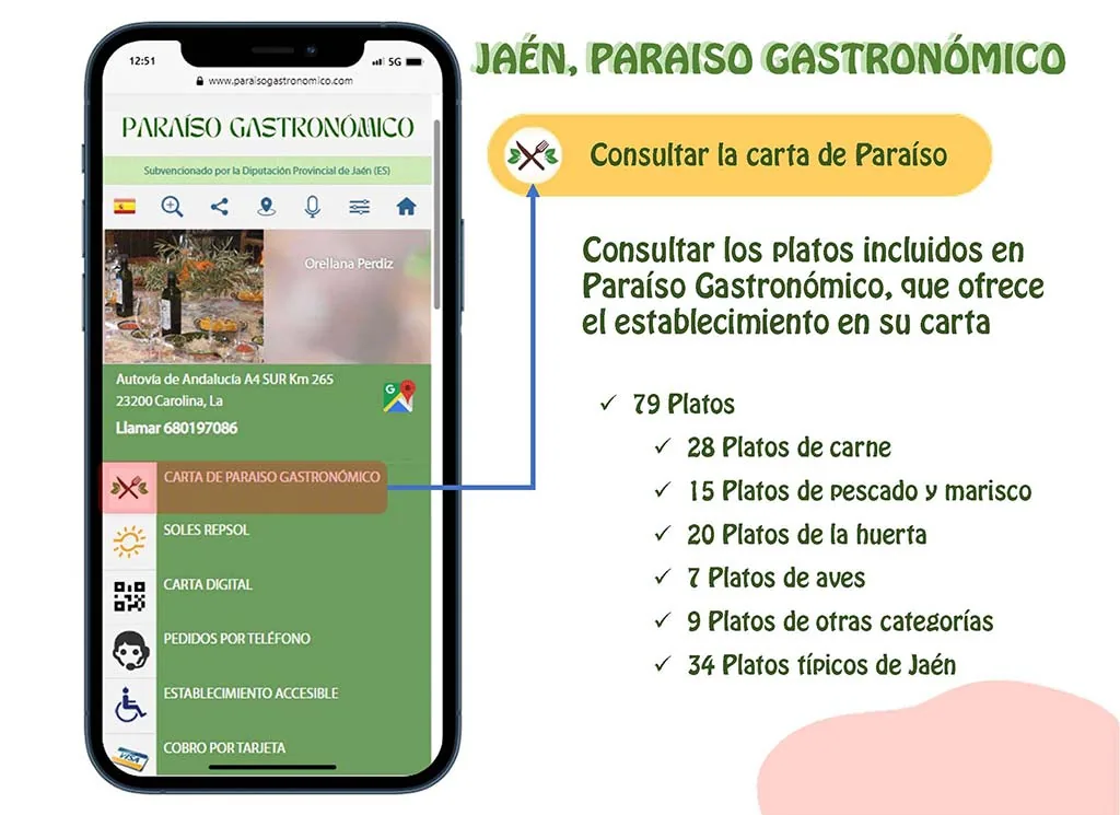 Consultar la carta de Paraíso